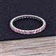3 - Audrey 2.00 mm Pink Sapphire and Diamond U Prong Eternity Band 