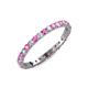4 - Audrey 2.00 mm Pink Sapphire and Diamond U Prong Eternity Band 