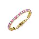 4 - Audrey 2.00 mm Pink Sapphire and Diamond U Prong Eternity Band 