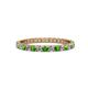 1 - Audrey 2.00 mm Green Garnet and Diamond U Prong Eternity Band 