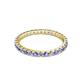 3 - Audrey 2.00 mm Tanzanite and Diamond U Prong Eternity Band 