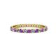 1 - Audrey 2.00 mm Amethyst and Diamond U Prong Eternity Band 