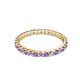 3 - Audrey 2.00 mm Amethyst and Diamond U Prong Eternity Band 