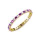 4 - Audrey 2.00 mm Amethyst and Diamond U Prong Eternity Band 