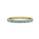 1 - Audrey 2.00 mm Blue Topaz and Diamond U Prong Eternity Band 