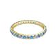 3 - Audrey 2.00 mm Blue Topaz and Diamond U Prong Eternity Band 