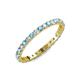 4 - Audrey 2.00 mm Blue Topaz and Diamond U Prong Eternity Band 