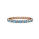 1 - Audrey 2.00 mm Blue Topaz and Diamond U Prong Eternity Band 