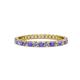 1 - Audrey 2.00 mm Iolite and Diamond U Prong Eternity Band 