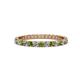 1 - Audrey 2.00 mm Peridot and Diamond U Prong Eternity Band 