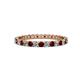 1 - Audrey 2.00 mm Red Garnet and Diamond U Prong Eternity Band 