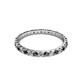 3 - Audrey 2.00 mm Black and White Diamond U Prong Eternity Band 