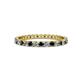 1 - Audrey 2.00 mm Black and White Diamond U Prong Eternity Band 