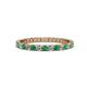 1 - Audrey 2.00 mm Emerald and Diamond U Prong Eternity Band 