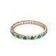 3 - Audrey 2.00 mm Emerald and Diamond U Prong Eternity Band 