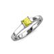 3 - Jemima Princess Cut Yellow Diamond Solitaire Engagement Ring 