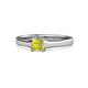 1 - Jemima Princess Cut Yellow Diamond Solitaire Engagement Ring 