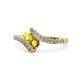 1 - Eleni Yellow Diamond and Citrine with Side Diamonds Bypass Ring 
