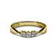 1 - Rylai 0.17 ctw Natural Diamond (2.70 mm) Women Three Stone Engagaement Ring  
