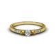 1 - Tresu Diamond and Citrine Three Stone Ring  