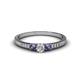 1 - Tresu Diamond and Iolite Three Stone Ring  