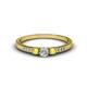 1 - Tresu Diamond and Yellow Sapphire Three Stone Ring  