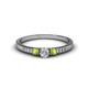 1 - Tresu Diamond and Peridot Three Stone Ring  