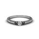 1 - Tresu Black and White Diamond Three Stone Ring  