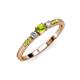 2 - Tresu Peridot and Diamond Three Stone Engagement Ring 