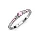 2 - Tresu Pink Tourmaline and Diamond Three Stone Engagement Ring 