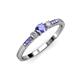 2 - Tresu Tanzanite and Diamond Three Stone Engagement Ring 