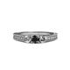 3 - Reveka Black and White Diamond Three Stone Engagement Ring 