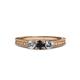 3 - Reveka Black and White Diamond Three Stone Engagement Ring 