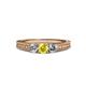 3 - Reveka Yellow Sapphire and Diamond Three Stone Engagement Ring 