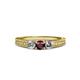 3 - Reveka Ruby and Diamond Three Stone Engagement Ring 