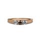 3 - Reveka Smoky Quartz and Diamond Three Stone Engagement Ring 