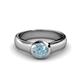 1 - Enola Aquamarine Solitaire Engagement Ring 