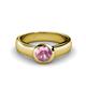 1 - Enola Pink Tourmaline Solitaire Engagement Ring 