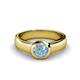 1 - Enola Aquamarine Solitaire Engagement Ring 
