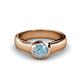 1 - Enola Aquamarine Solitaire Engagement Ring 