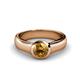 1 - Enola Citrine Solitaire Engagement Ring 