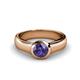 1 - Enola Iolite Solitaire Engagement Ring 