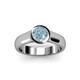 3 - Enola Aquamarine Solitaire Engagement Ring 