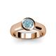 3 - Enola Aquamarine Solitaire Engagement Ring 