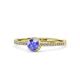 1 - Irene Tanzanite and Diamond Halo Engagement Ring 