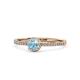 1 - Irene Aquamarine and Diamond Halo Engagement Ring 