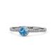 1 - Irene Blue Topaz and Diamond Halo Engagement Ring 
