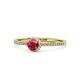 1 - Irene Rhodolite Garnet and Diamond Halo Engagement Ring 