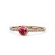 1 - Irene Rhodolite Garnet and Diamond Halo Engagement Ring 