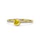 1 - Irene Yellow Sapphire and Diamond Halo Engagement Ring 